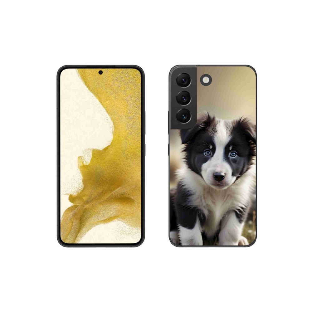 Gél borító mmCase Samsung Galaxy S22 5G - aranyos border collie - Samsung Galaxy S22 5G számára