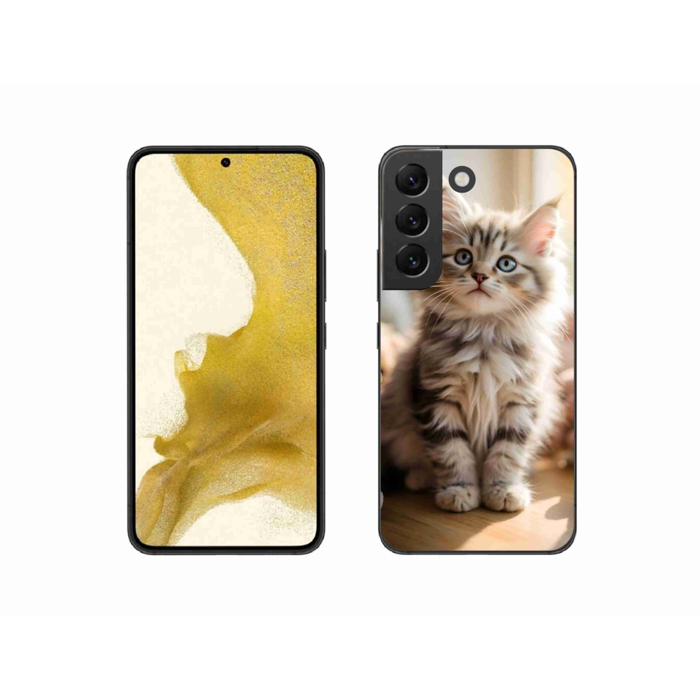 Gél borítás mmCase Samsung Galaxy S22 5G - aranyos cica 10