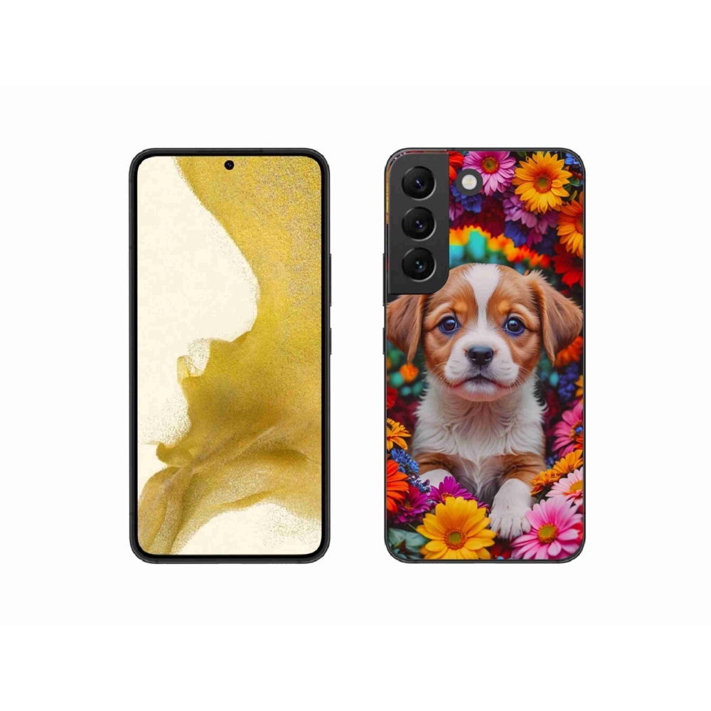 Gél borítás mmCase Samsung Galaxy S22 5G - aranyos kiskutya