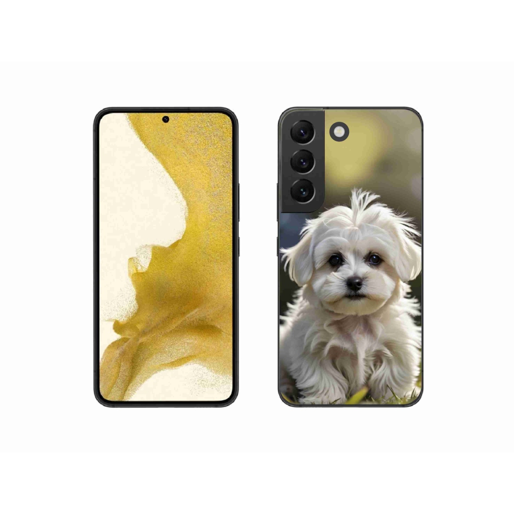 Gél borítás mmCase Samsung Galaxy S22 5G - aranyos máltai kutya