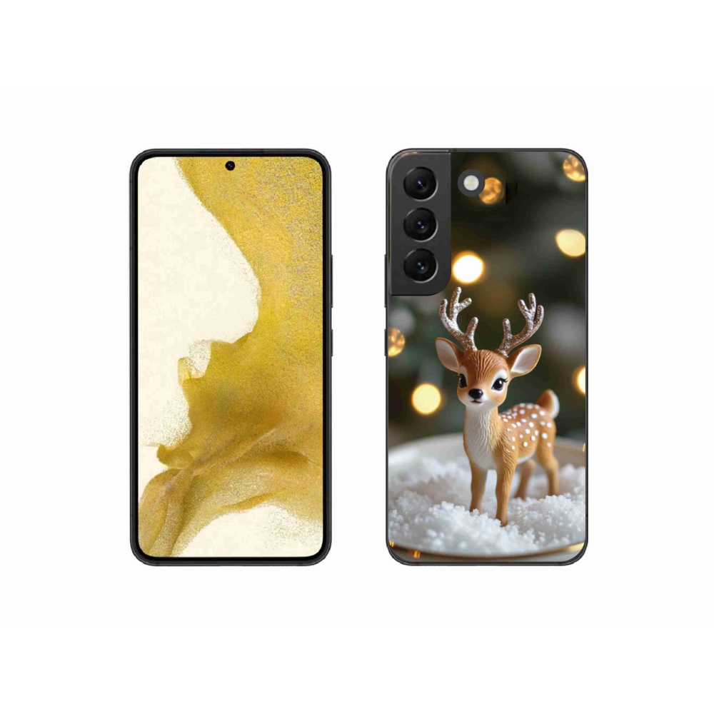 Gél borítás mmCase Samsung Galaxy S22 5G - aranyos karácsonyi szarvasok