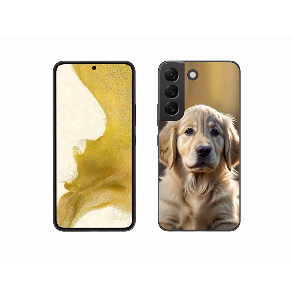 Gél borítás mmCase Samsung Galaxy S22 5G - aranyos arany retrieverhez