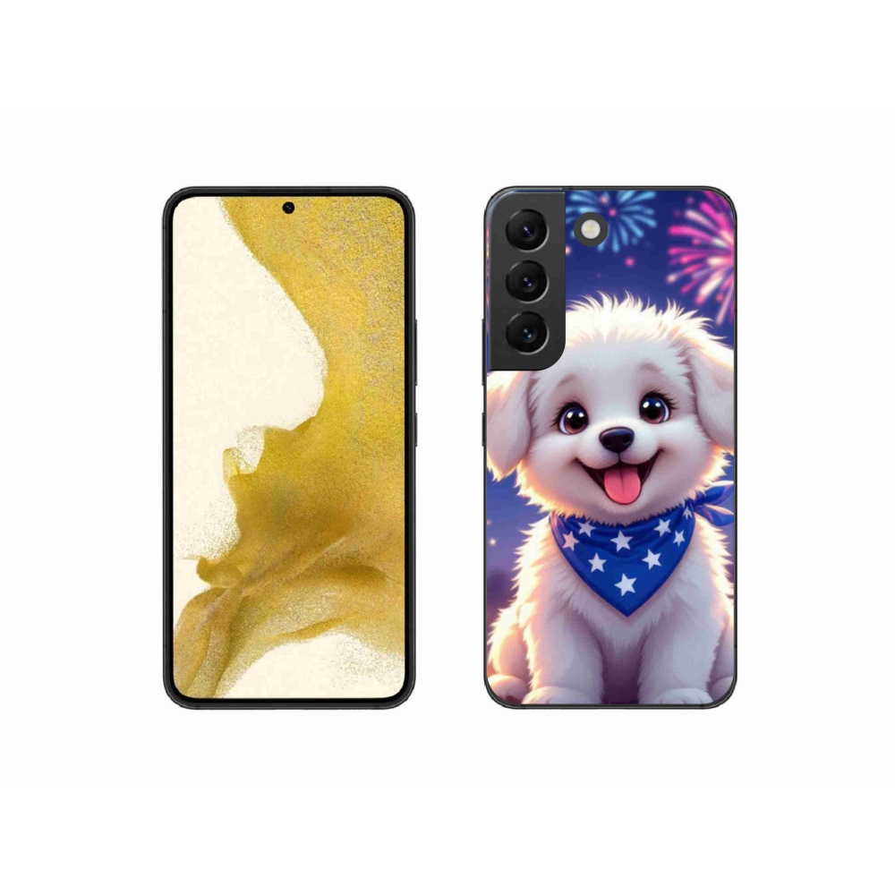 Zselés borítás mmCase Samsung Galaxy S22 5G - ünnepi kiskutya