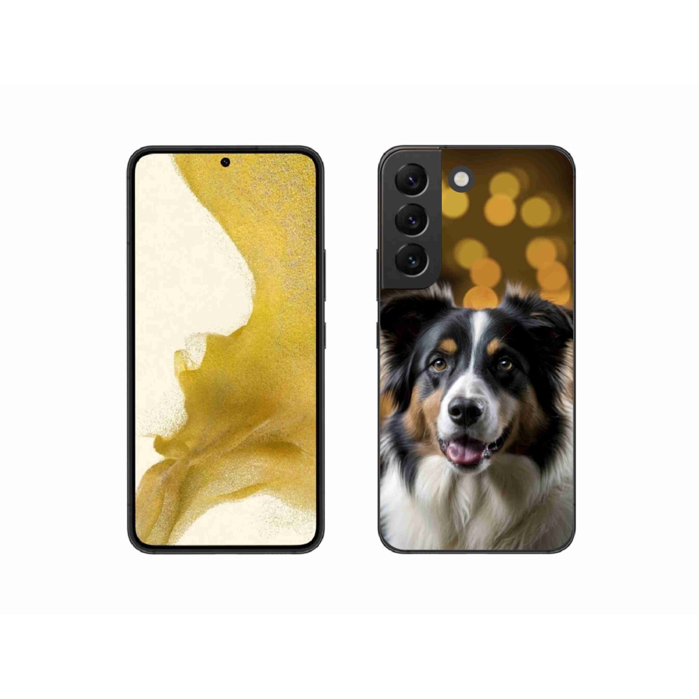 Gél borítás mmCase Samsung Galaxy S22 5G - mosolygós ausztrál juhászkutya számára