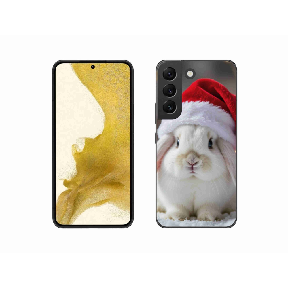 Gél borítás mmCase Samsung Galaxy S22 5G - karácsonyi nyuszi