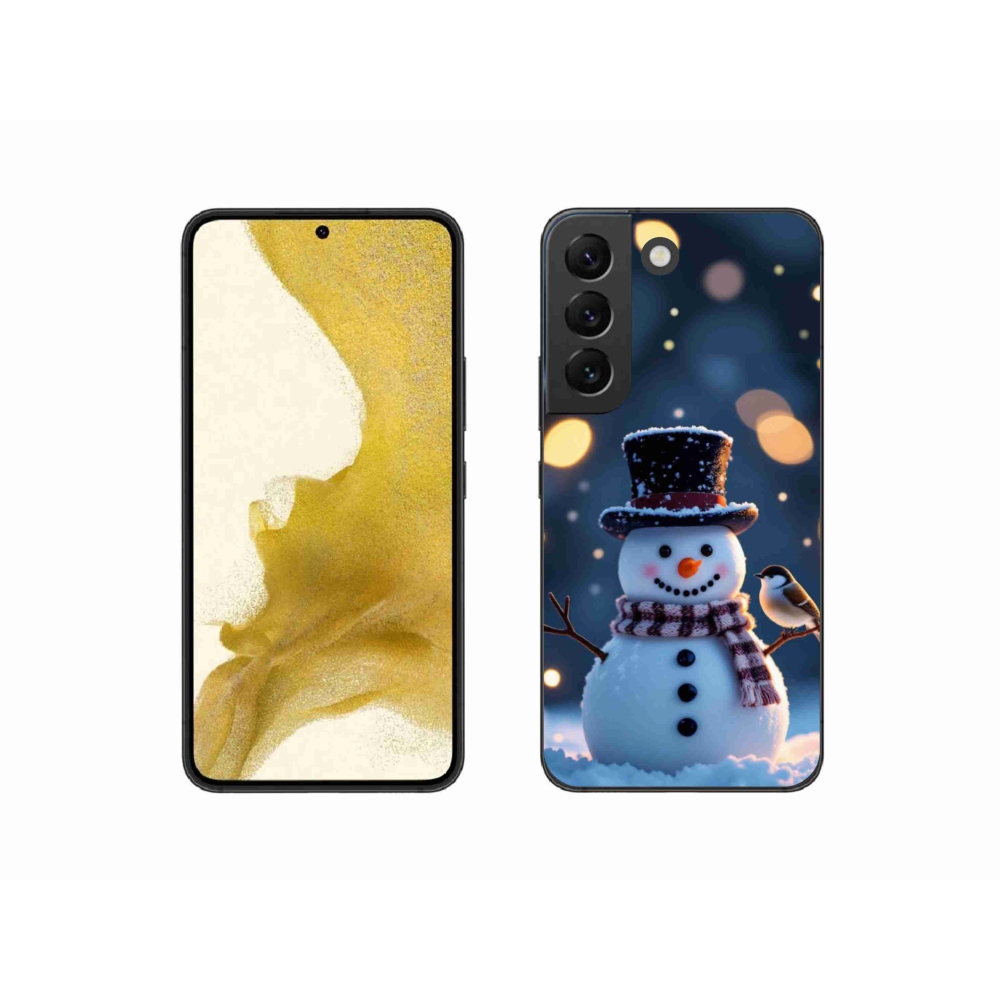 Gél borítás mmCase Samsung Galaxy S22 5G - Karácsonyi hóember