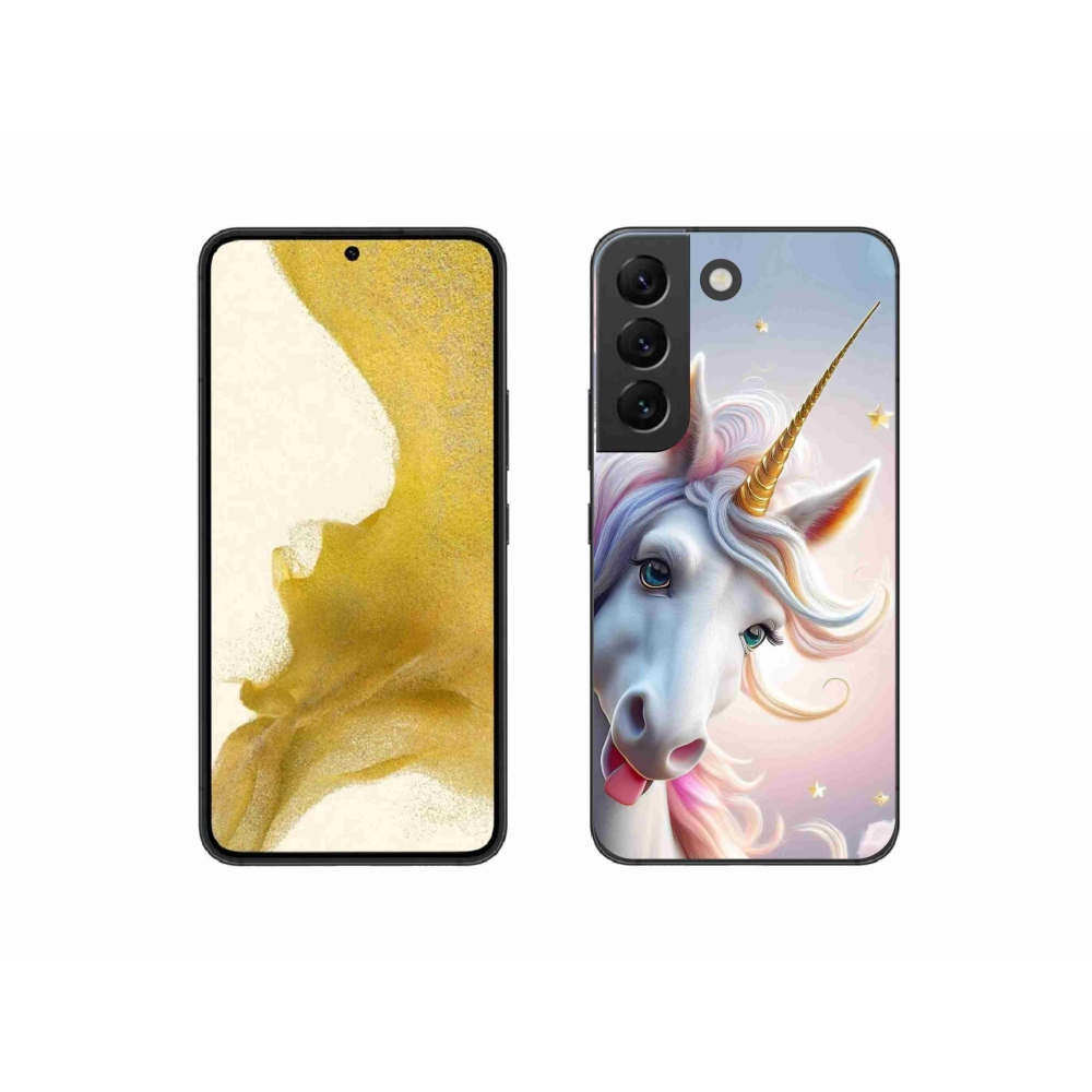 Zselés borítás mmCase Samsung Galaxy S22 5G - vidám egyszarvúhoz