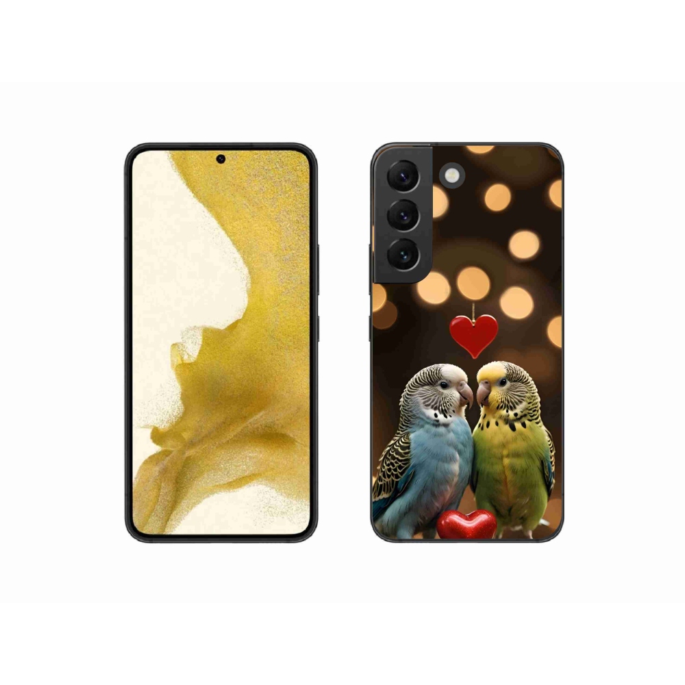 Gél borítás mmCase Samsung Galaxy S22 5G - szerelmes papagájok