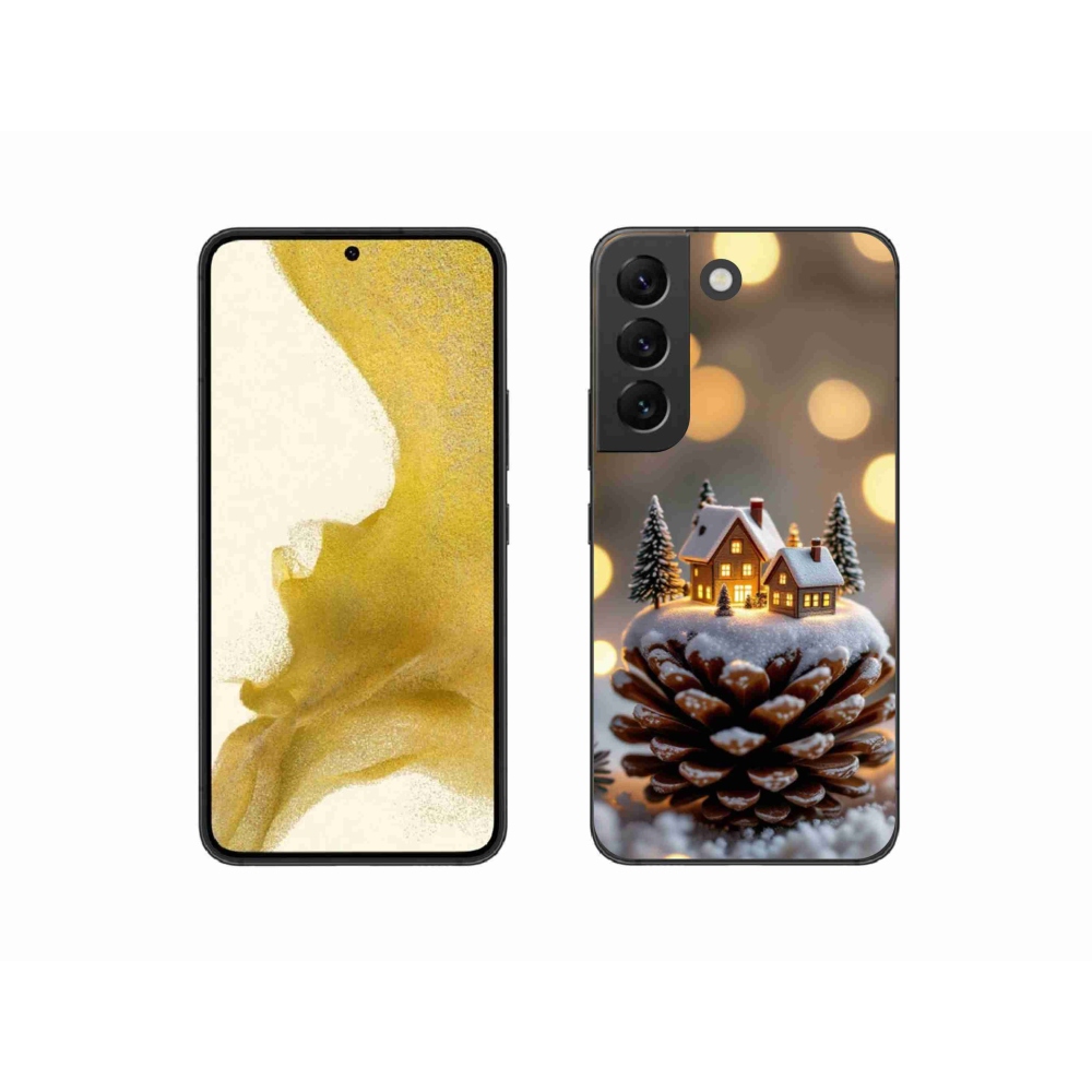 Gél borítás mmCase Samsung Galaxy S22 5G - téli falu