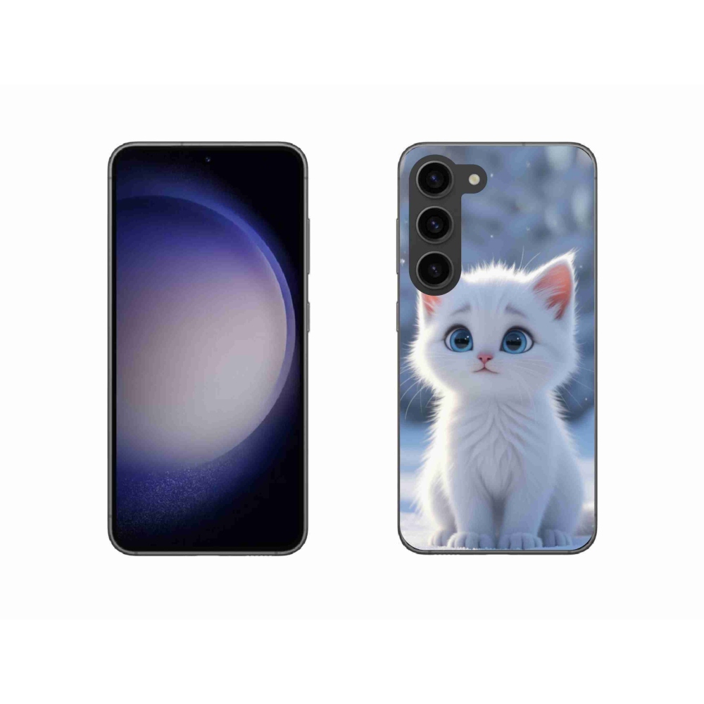 Gél védőhuzat mmCase Samsung Galaxy S23 5G - fehér cica 3