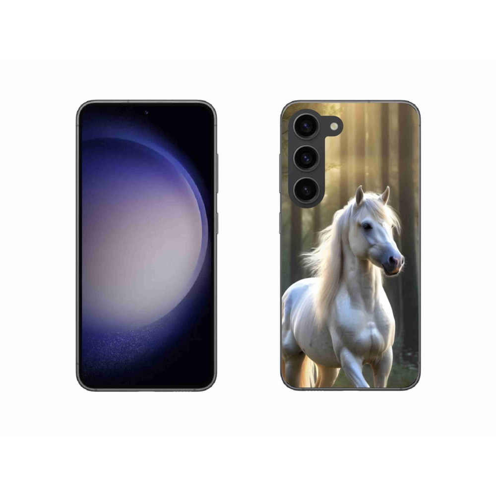 Zselés borítás mmCase Samsung Galaxy S23 5G - fehér ló 3