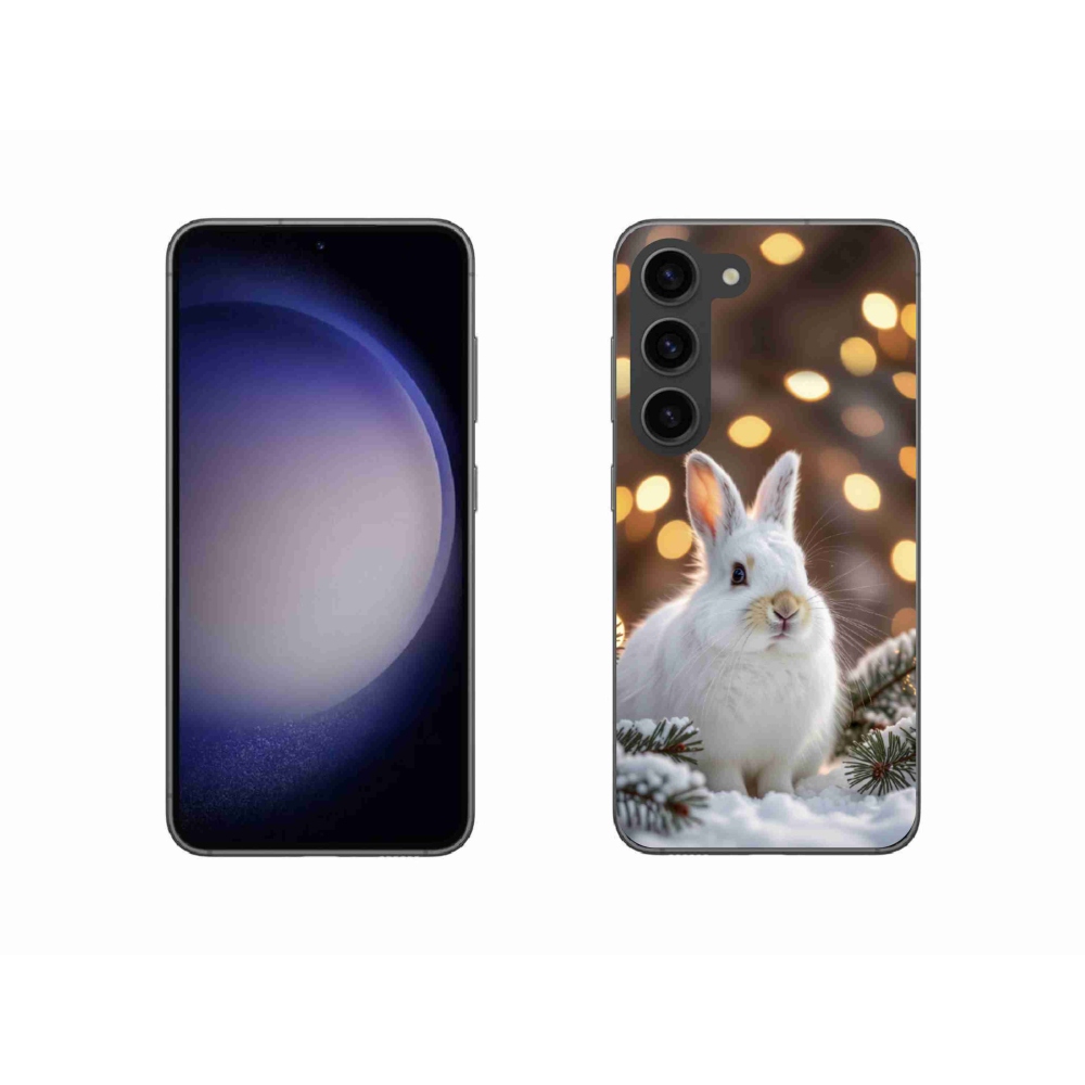 Zselés borítás mmCase Samsung Galaxy S23 5G - fehér nyúlhoz