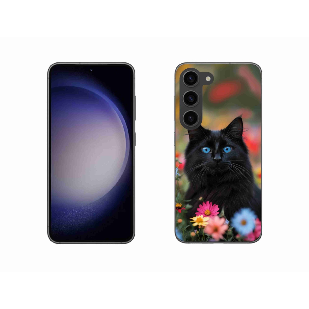 Gél borítás mmCase Samsung Galaxy S23 5G - fekete cica 4