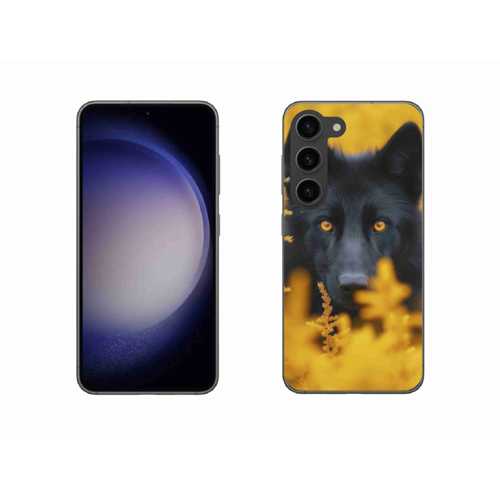 Gél védőhuzat mmCase Samsung Galaxy S23 5G - fekete farkas 2