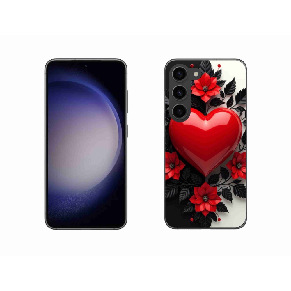 Gél védőhuzat mmCase Samsung Galaxy S23 5G - piros szív