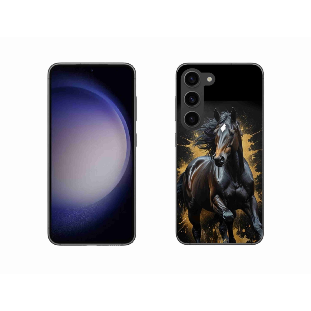 Zselés borítás mmCase Samsung Galaxy S23 5G - elegáns fekete ménes