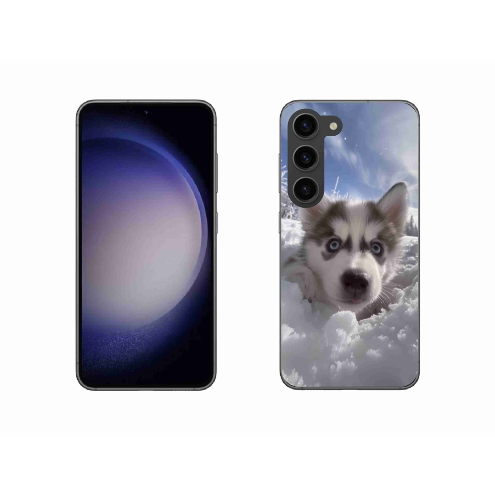 Gél borítás mmCase Samsung Galaxy S23 5G - husky a hóban