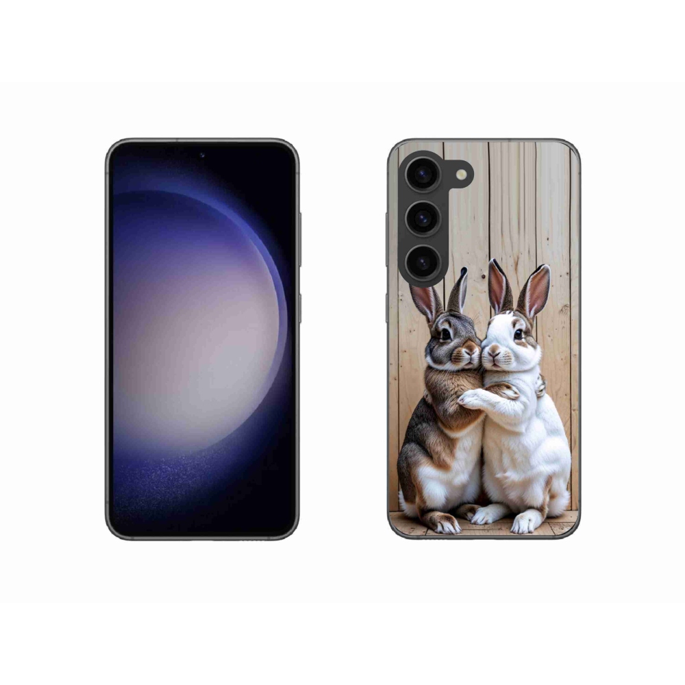 Zselés borítás mmCase Samsung Galaxy S23 5G - nyúl párhoz