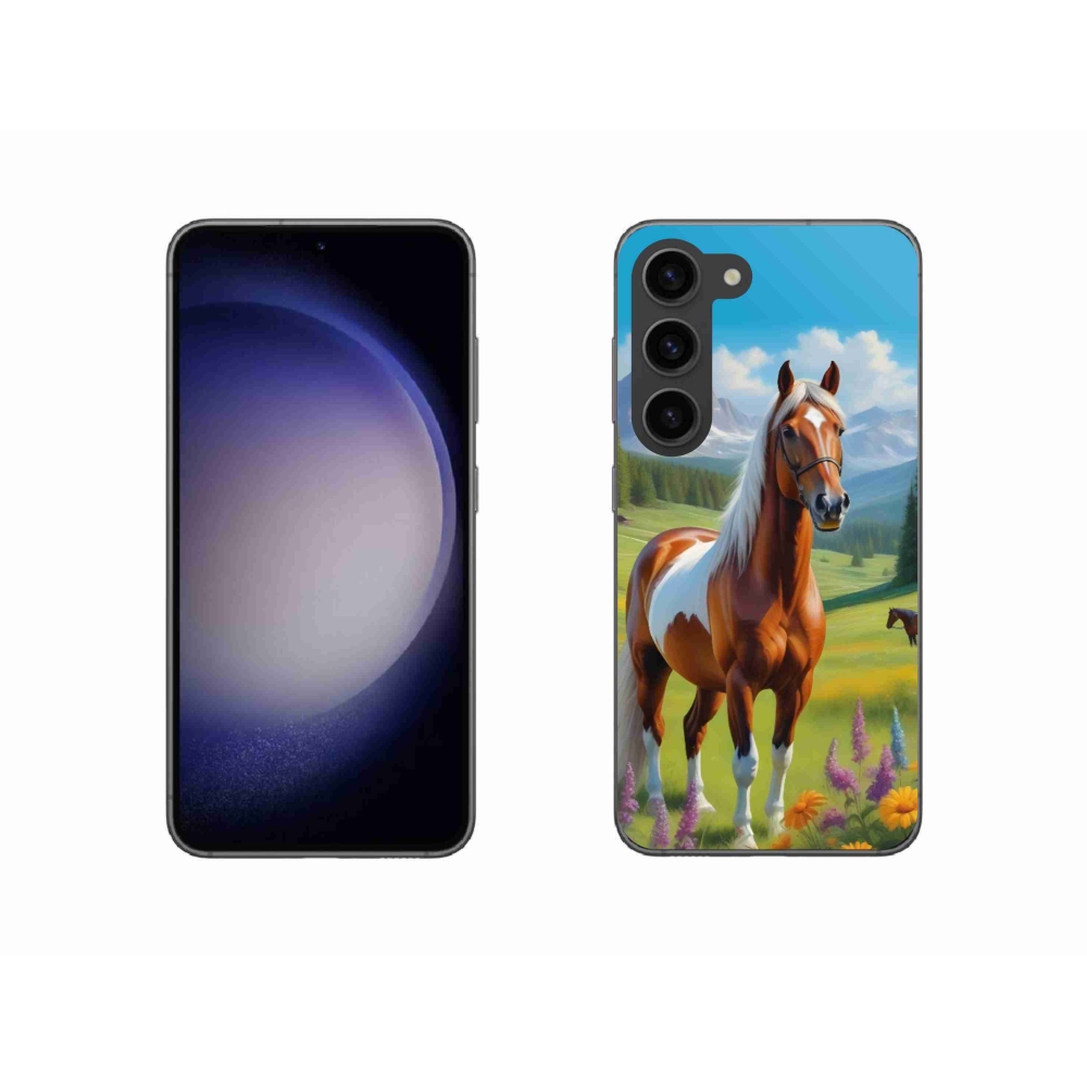 Zselés borítás mmCase Samsung Galaxy S23 5G - ló a réten
