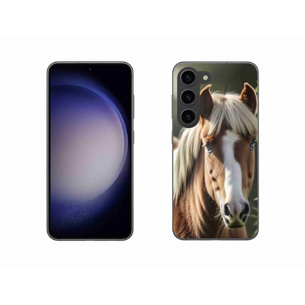 Zselés borítás mmCase Samsung Galaxy S23 5G - ló könnyű sörénnyel