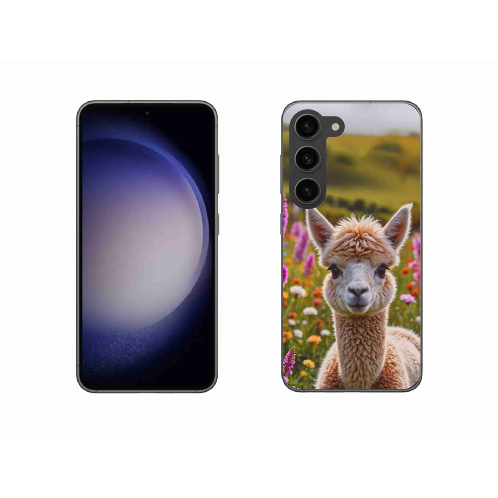 Gél borítás mmCase Samsung Galaxy S23 5G - láma a réten - Samsung Galaxy S23 5G számára