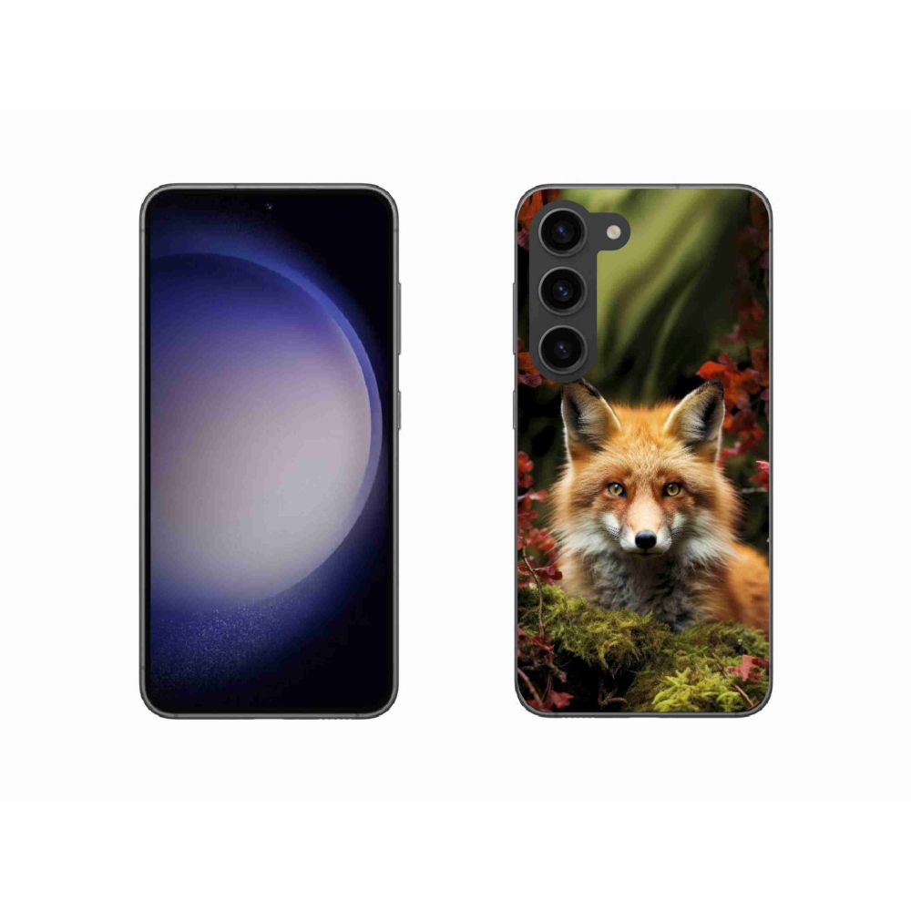 Zselés borítás mmCase Samsung Galaxy S23 5G - róka az erdőben