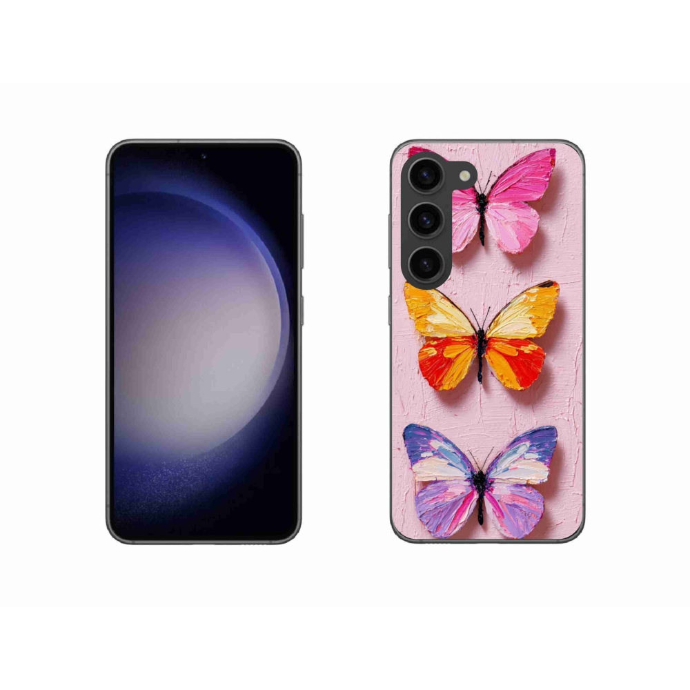 Gél borítás mmCase Samsung Galaxy S23 5G - pillangó szentháromsághoz