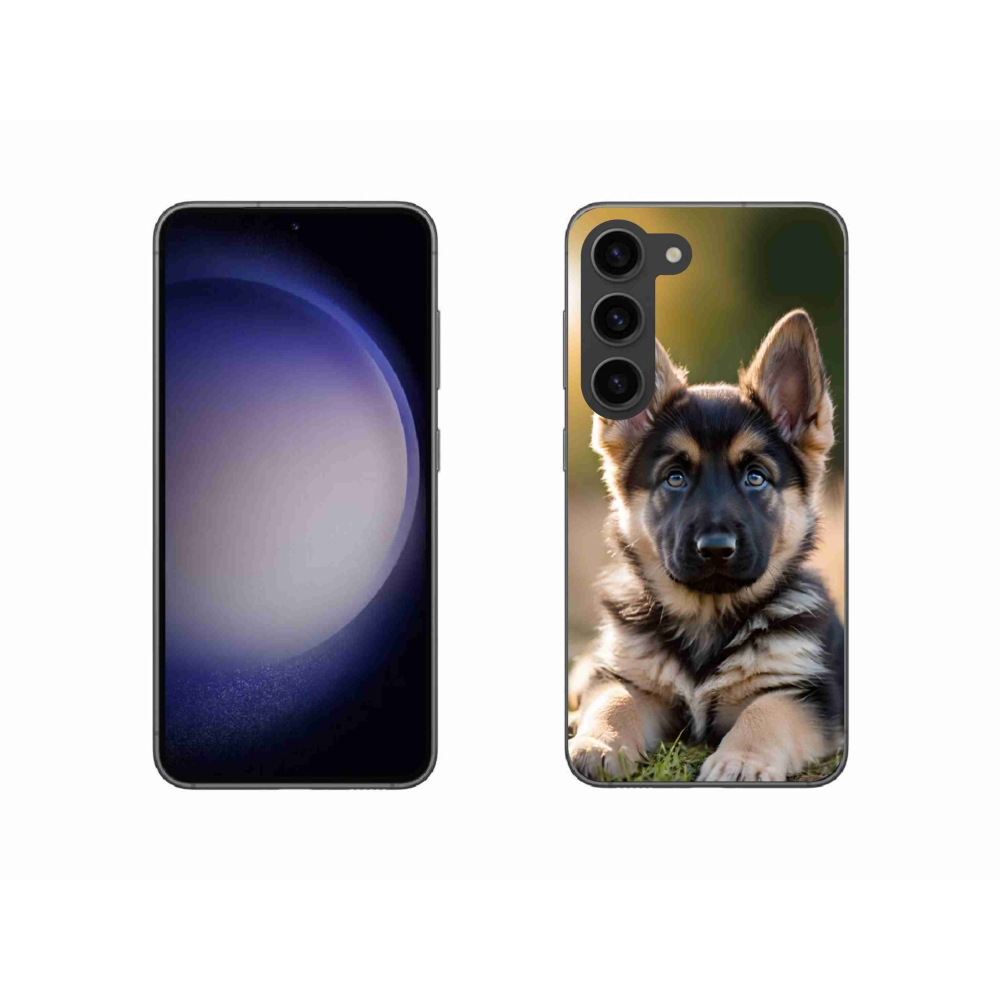 Zselés borítás mmCase Samsung Galaxy S23 5G - Német juhászkutya a természetben