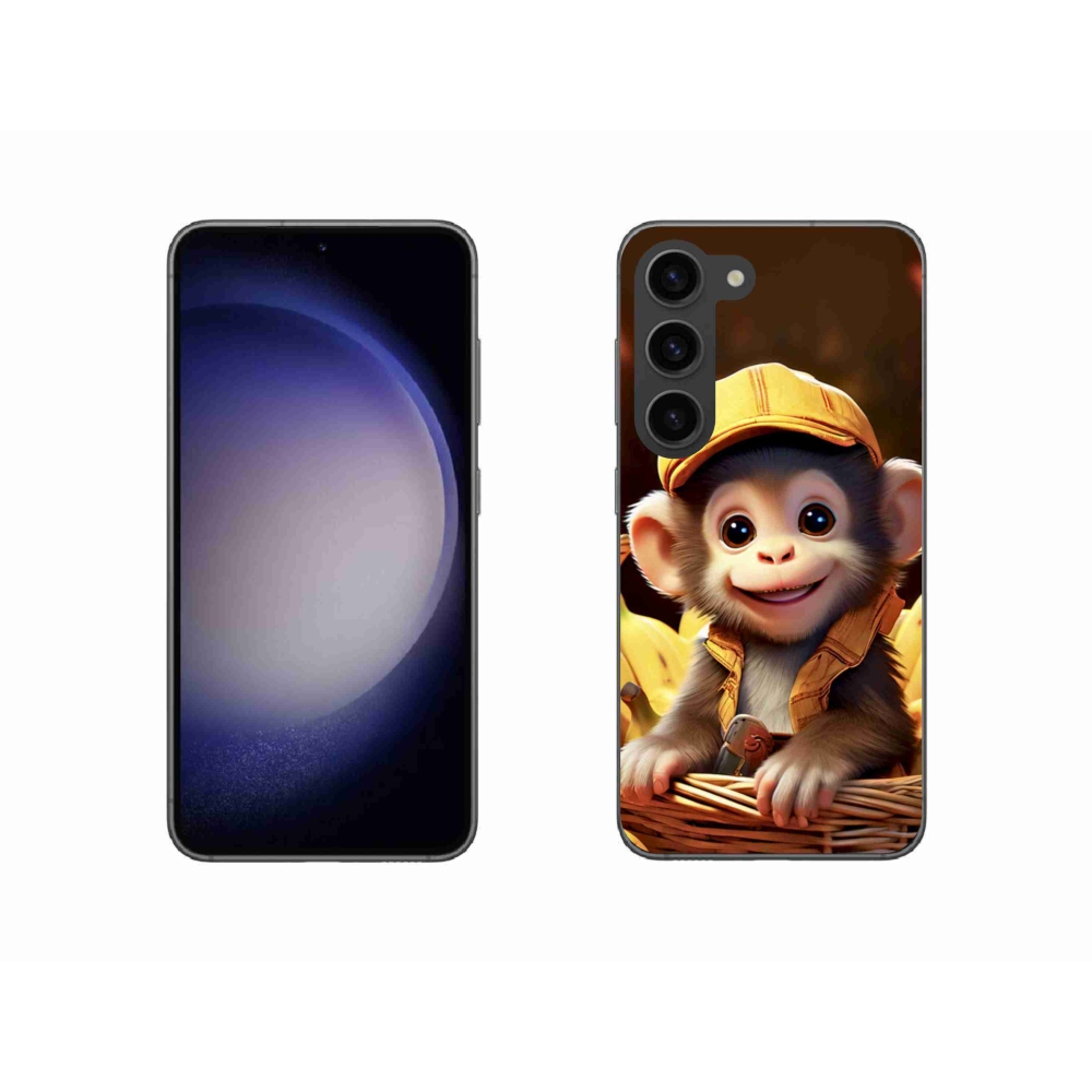 Zselés borítás mmCase Samsung Galaxy S23 5G - majom a kosárban
