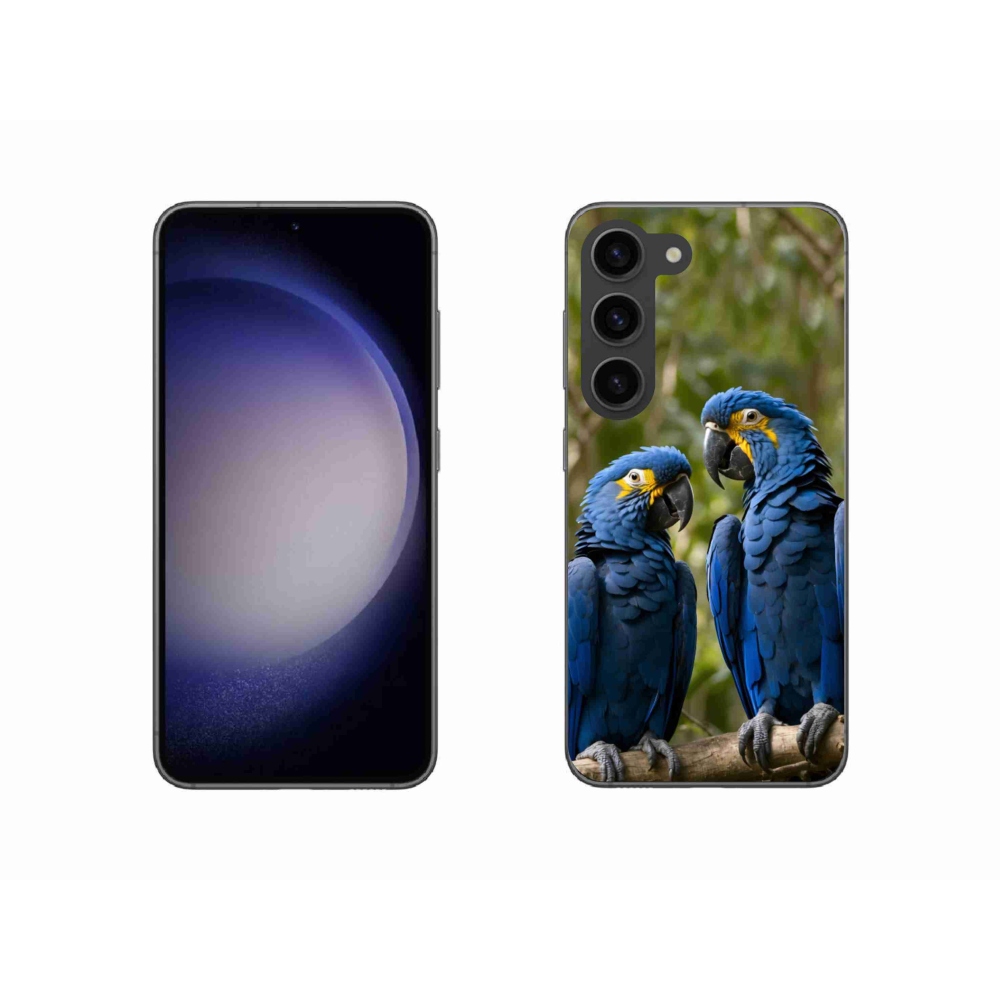 Zselés borítás mmCase Samsung Galaxy S23 5G - papagáj duó számára