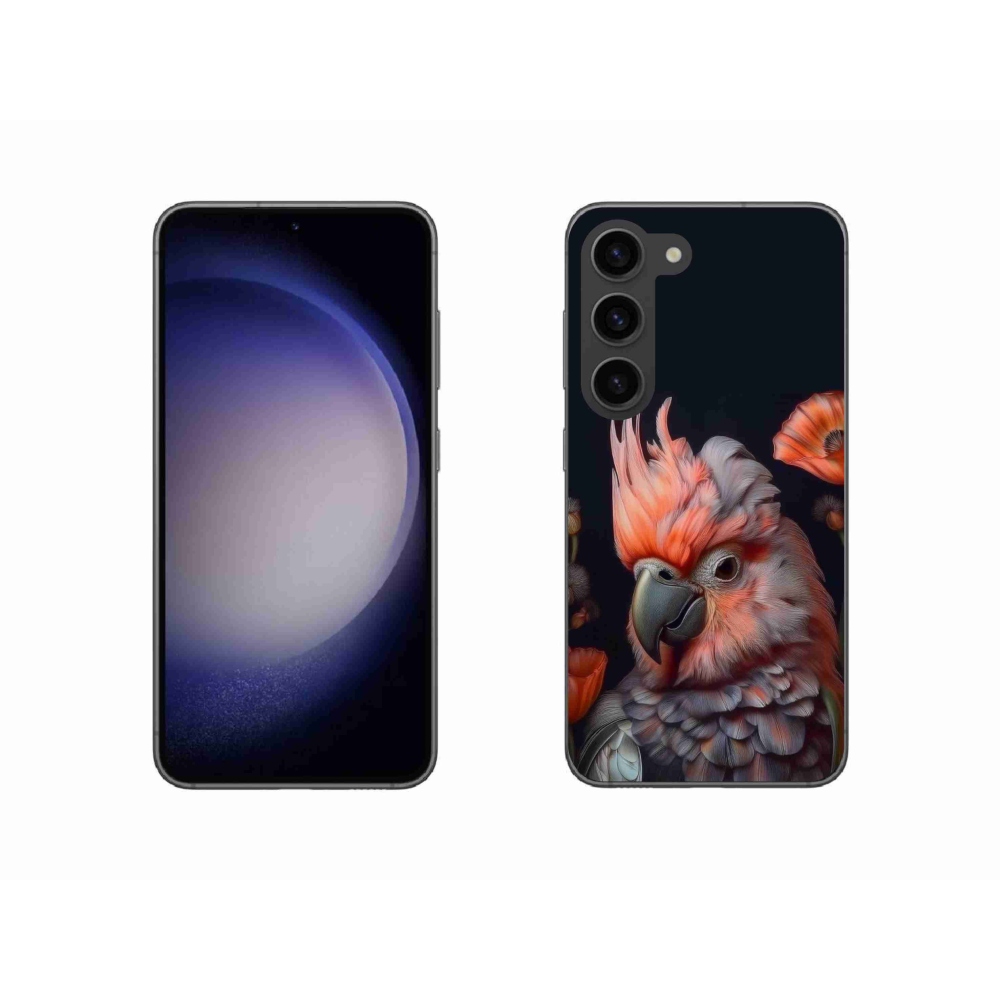 Gél borítás mmCase Samsung Galaxy S23 5G - papagáj kakadu színekben