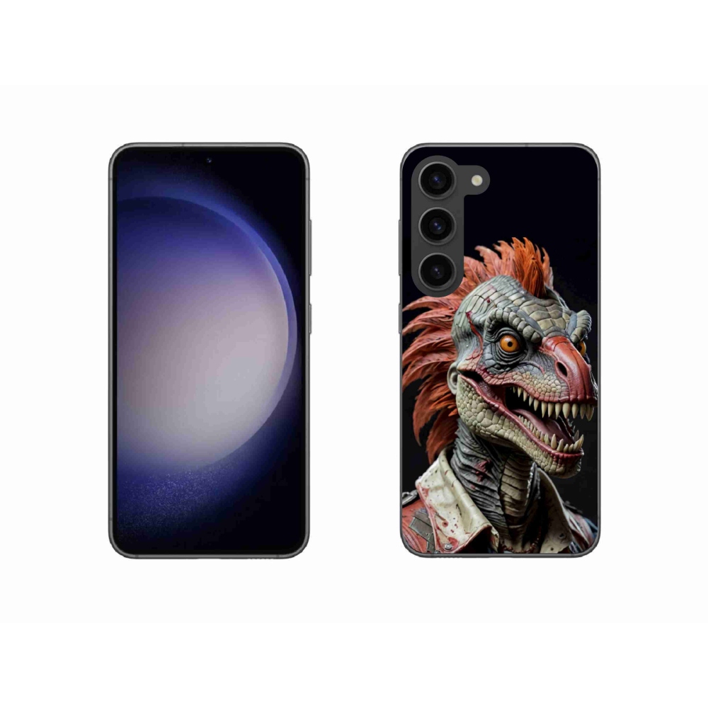 Zselés borítás mmCase Samsung Galaxy S23 5G - punk dinoszauruszhoz