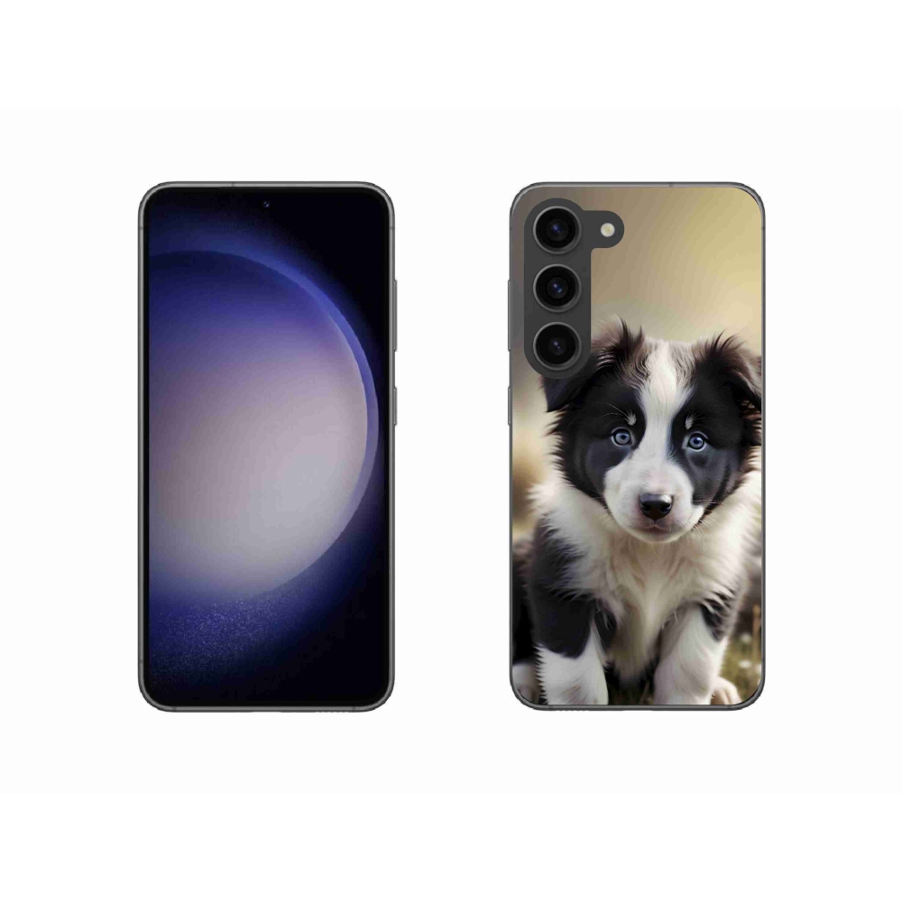Gél borítás mmCase Samsung Galaxy S23 5G - aranyos border collie - Samsung Galaxy S23 5G számára