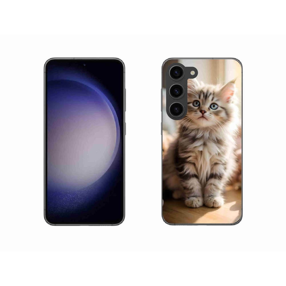 Gél borítás mmCase Samsung Galaxy S23 5G - aranyos cica 10