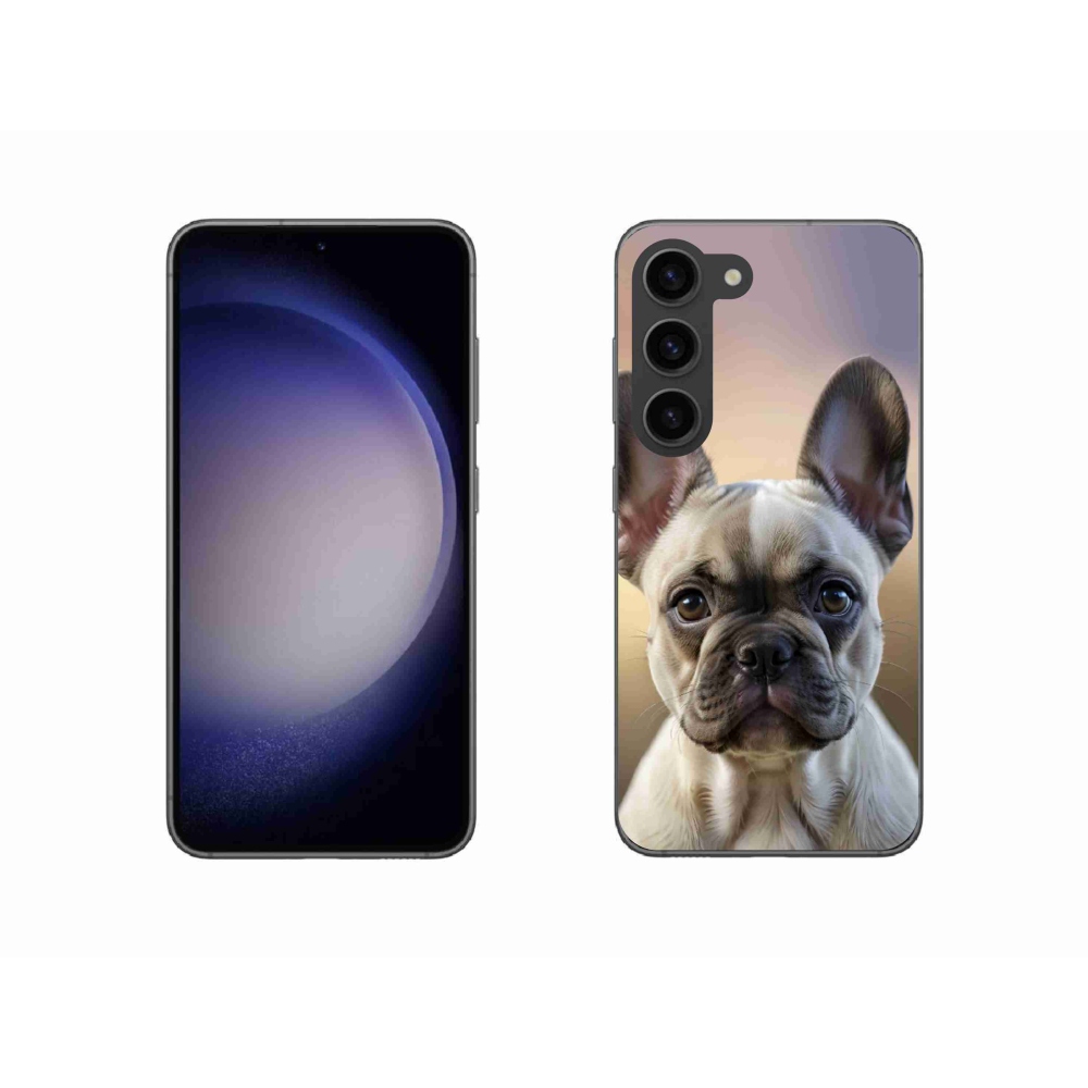 Gél borítás mmCase Samsung Galaxy S23 5G - aranyos francia bulldoghoz