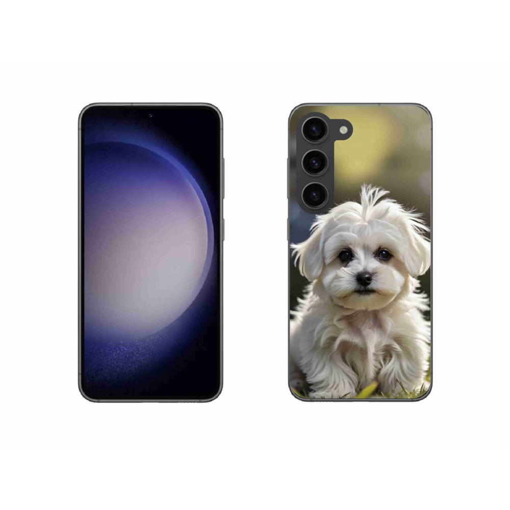 Gél borítás mmCase Samsung Galaxy S23 5G - aranyos máltai kutya