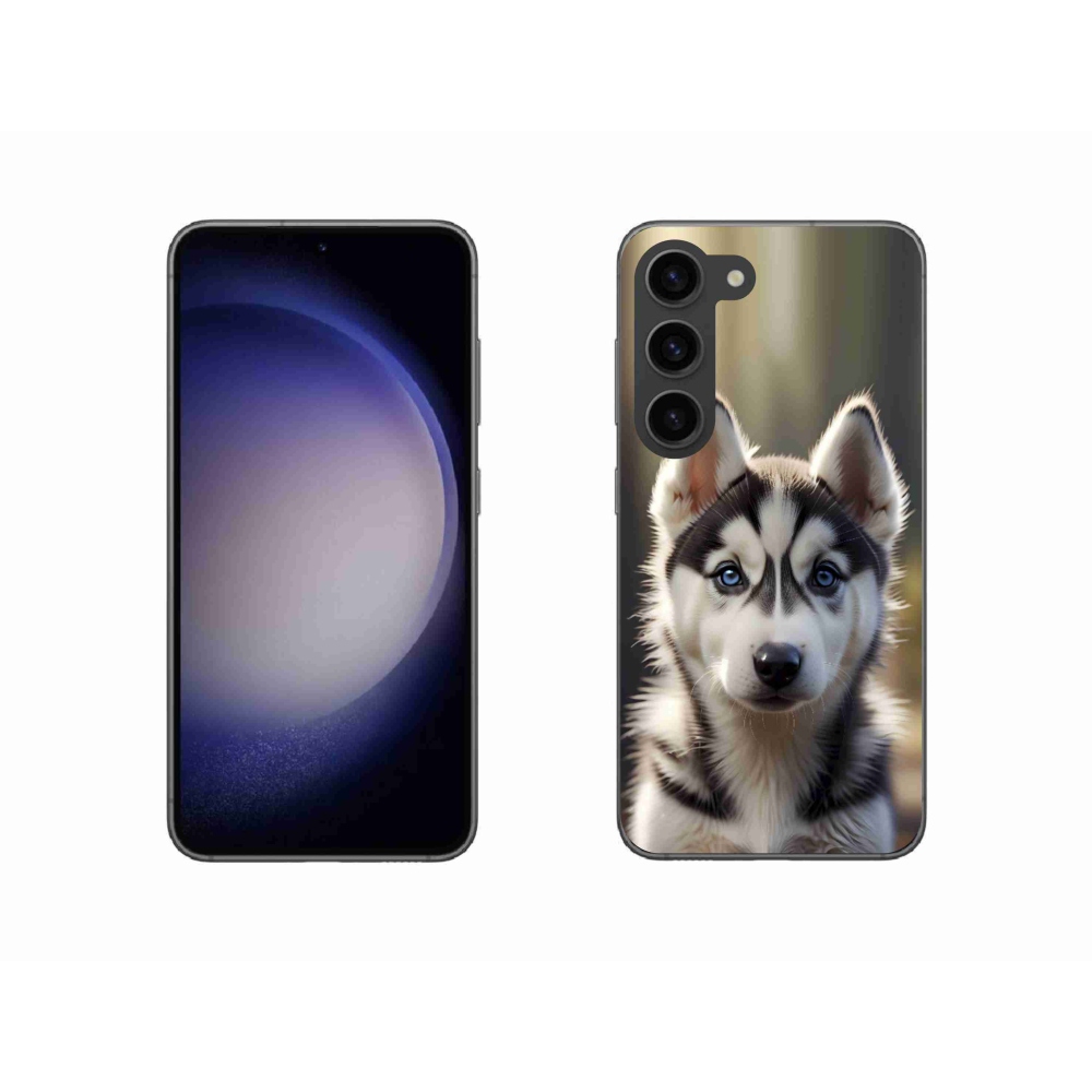 Gél borítás mmCase Samsung Galaxy S23 5G - aranyos szibériai husky - Samsung Galaxy S23 5G számára