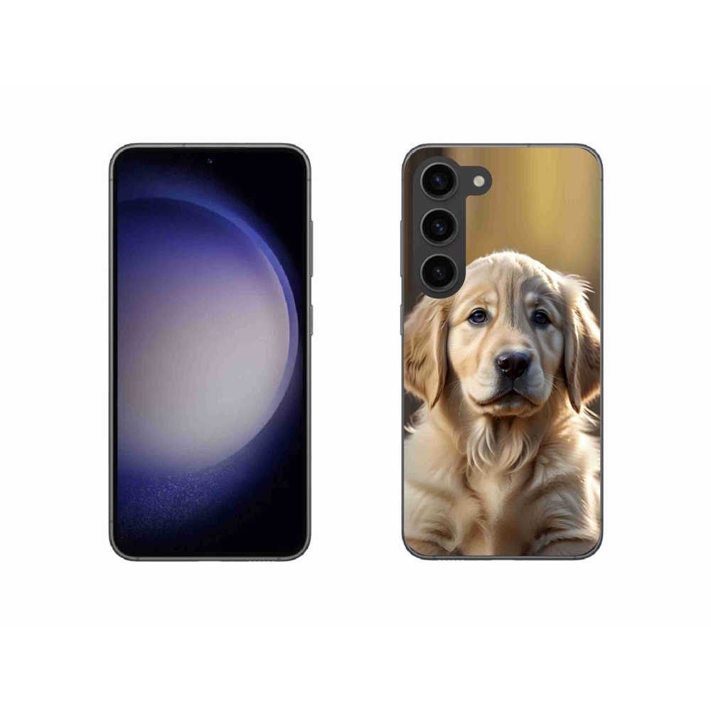 Gél borító mmCase Samsung Galaxy S23 5G - aranyos arany retrieverhez