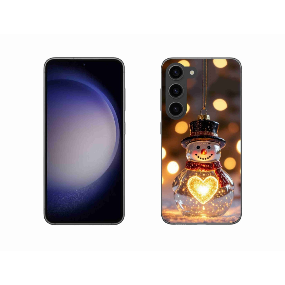 Gél borítás mmCase Samsung Galaxy S23 5G - karácsonyi hóemberhez