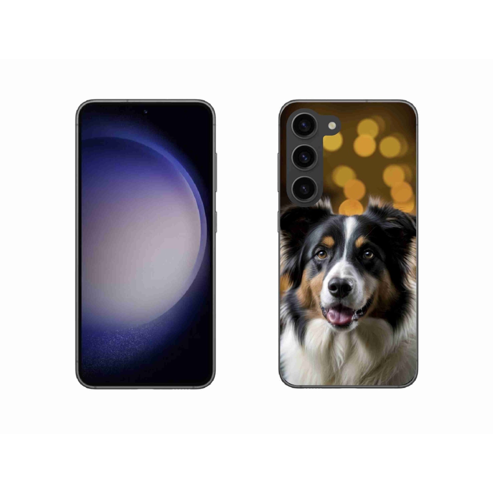 Gél borítás mmCase Samsung Galaxy S23 5G - mosolygós ausztrál juhászkutya számára