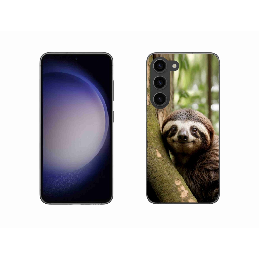 Gél borítás mmCase Samsung Galaxy S23 5G - mosolygó lajhárhoz