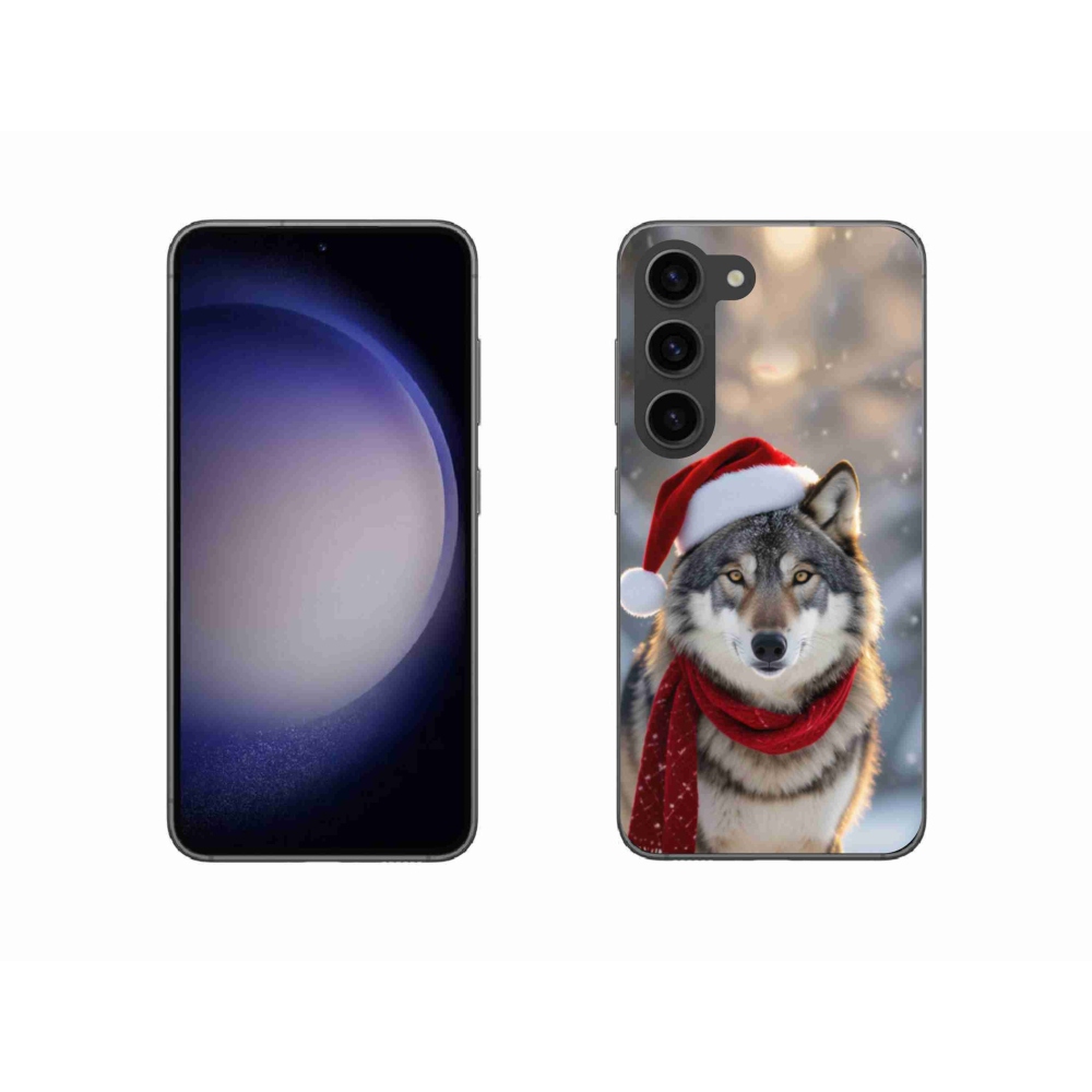 Gél borítás mmCase Samsung Galaxy S23 5G - Karácsonyi farkas