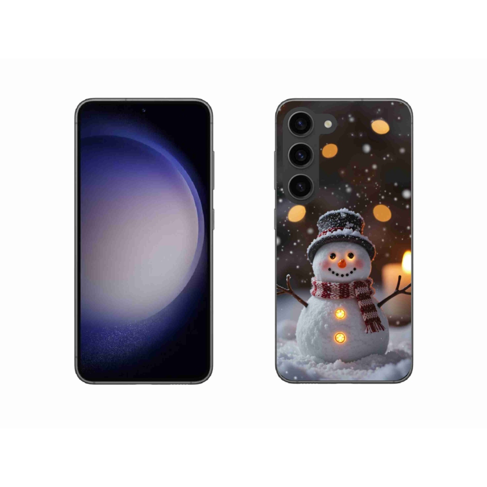 Gél borító mmCase Samsung Galaxy S23 5G - vidám hóemberhez