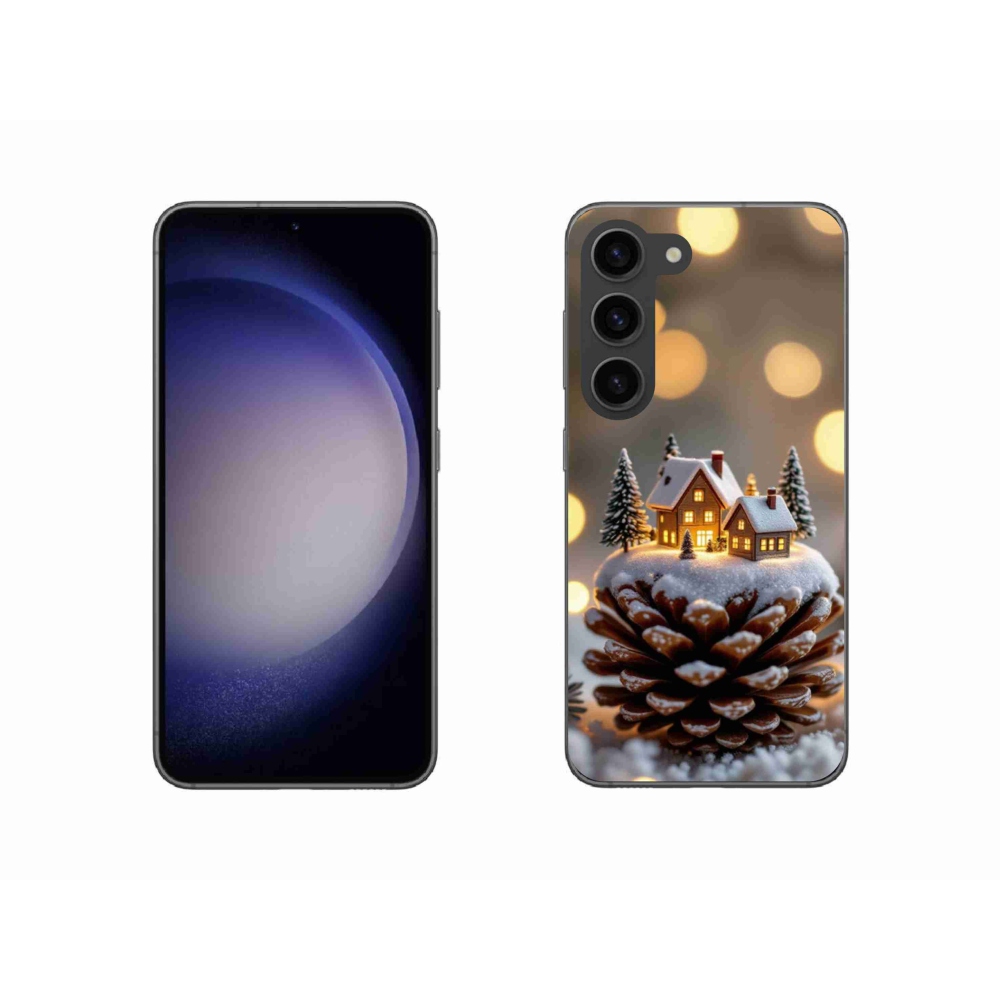 Gél borítás mmCase Samsung Galaxy S23 5G - téli falu