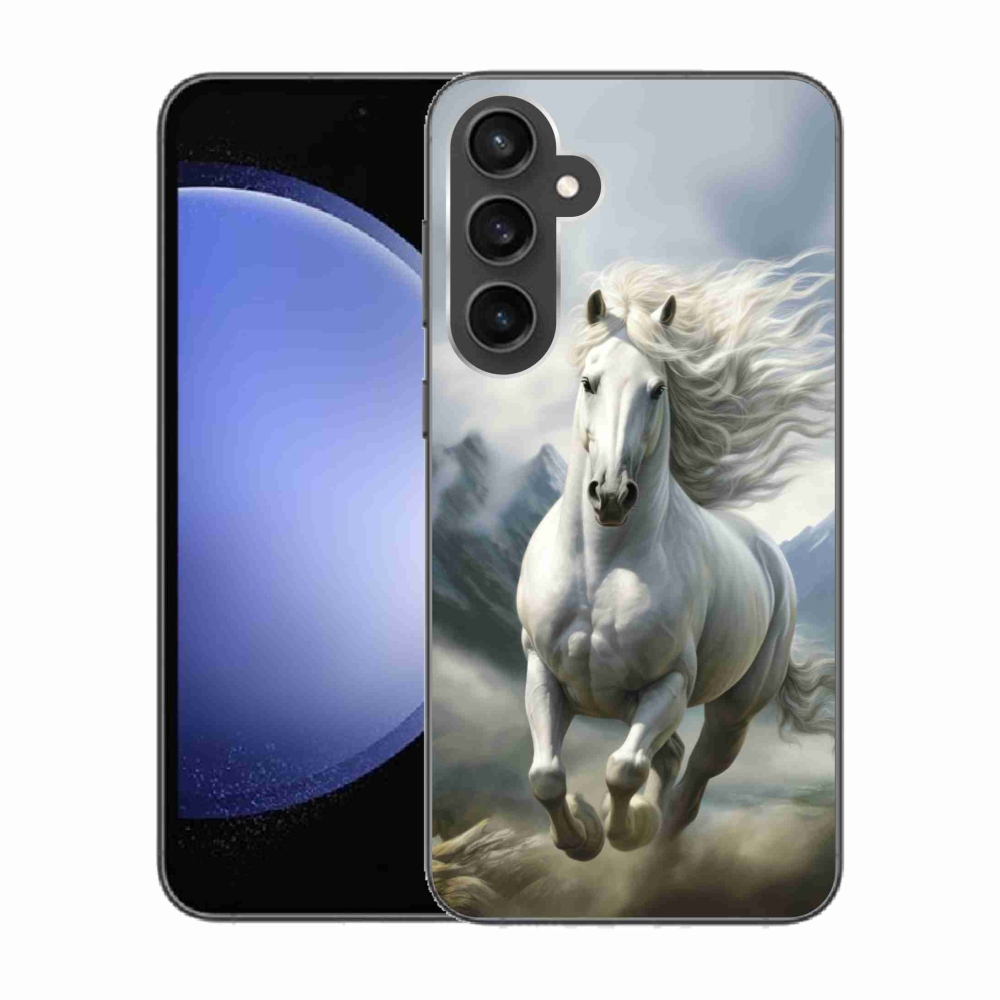 Gél borítás mmCase Samsung Galaxy S23 FE - futó fehér ló 3