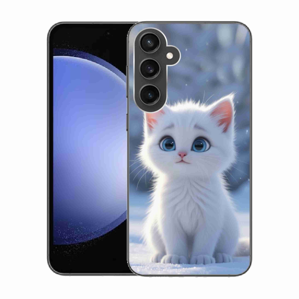 Gél védőhuzat mmCase Samsung Galaxy S23 FE - fehér cica 3