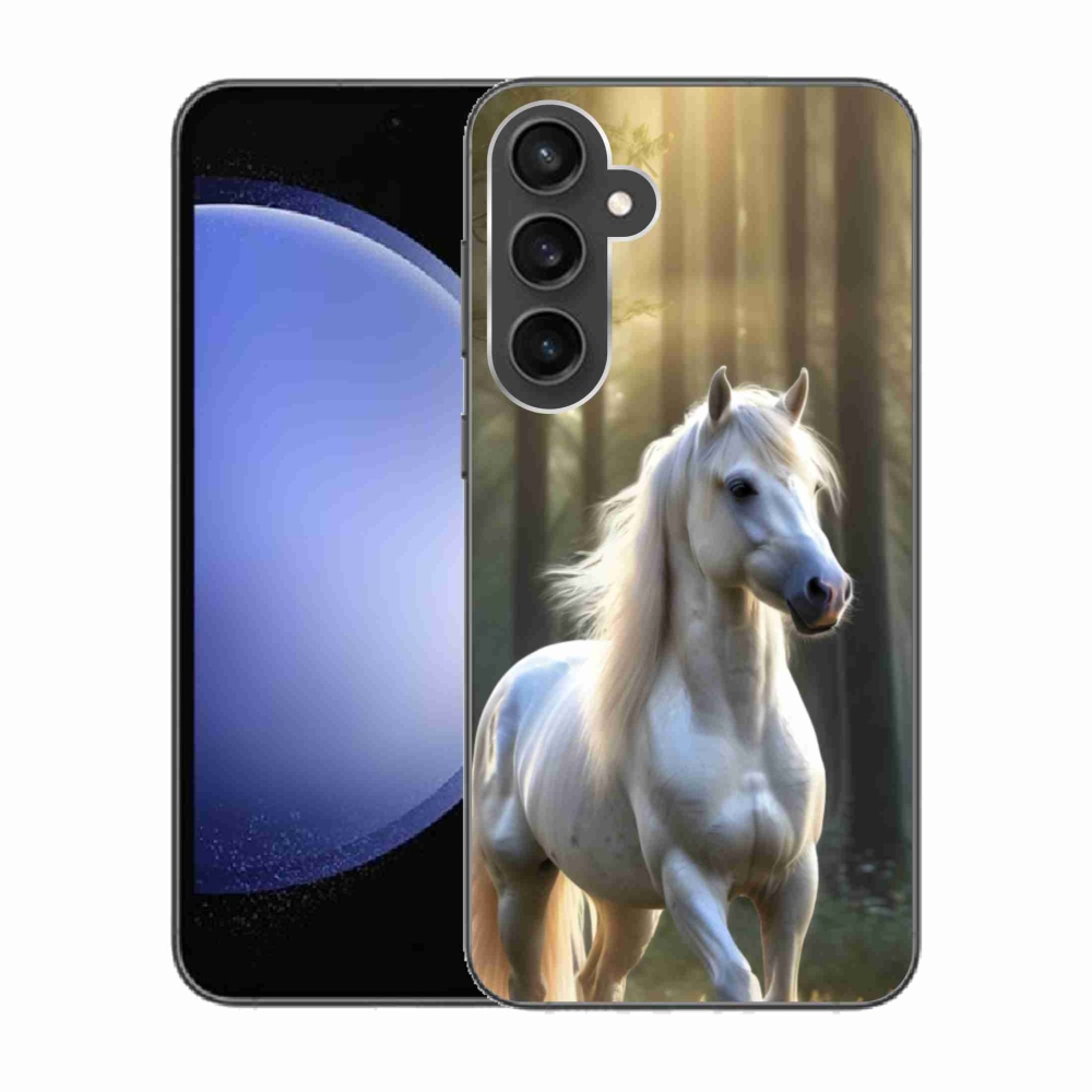 Zselés borítás mmCase Samsung Galaxy S23 FE - fehér ló 3