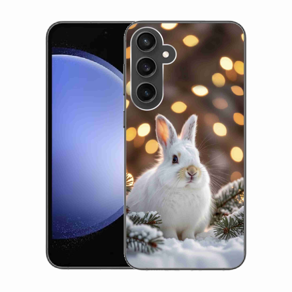 Zselés borítás mmCase Samsung Galaxy S23 FE - fehér nyúlhoz