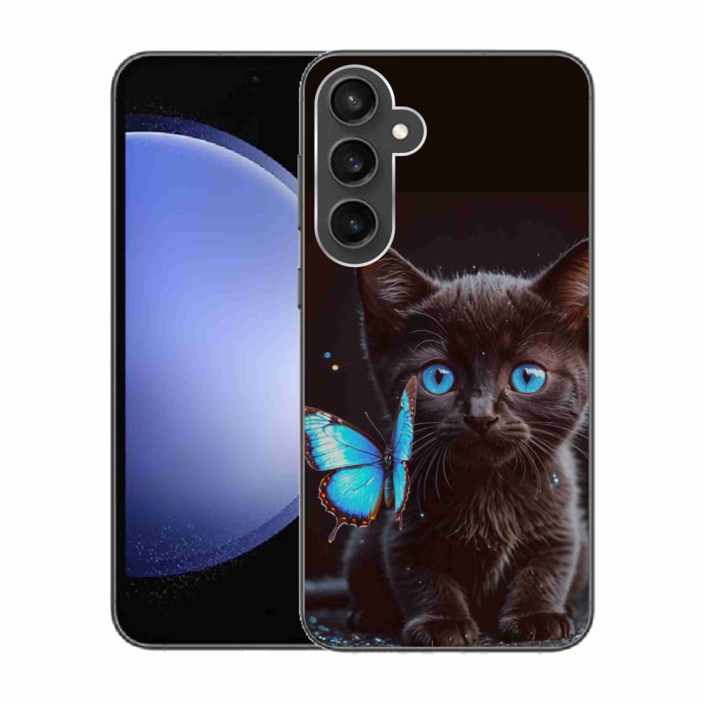 Zselés borítás mmCase Samsung Galaxy S23 FE - fekete cica 3