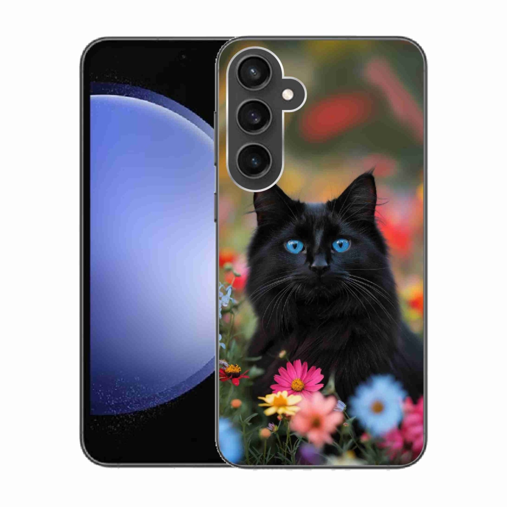 Zselés borítás mmCase Samsung Galaxy S23 FE - fekete cica 4